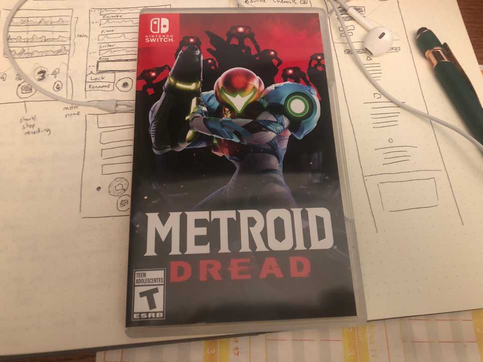 My early copy of Metroid Dread — proof that I own it!