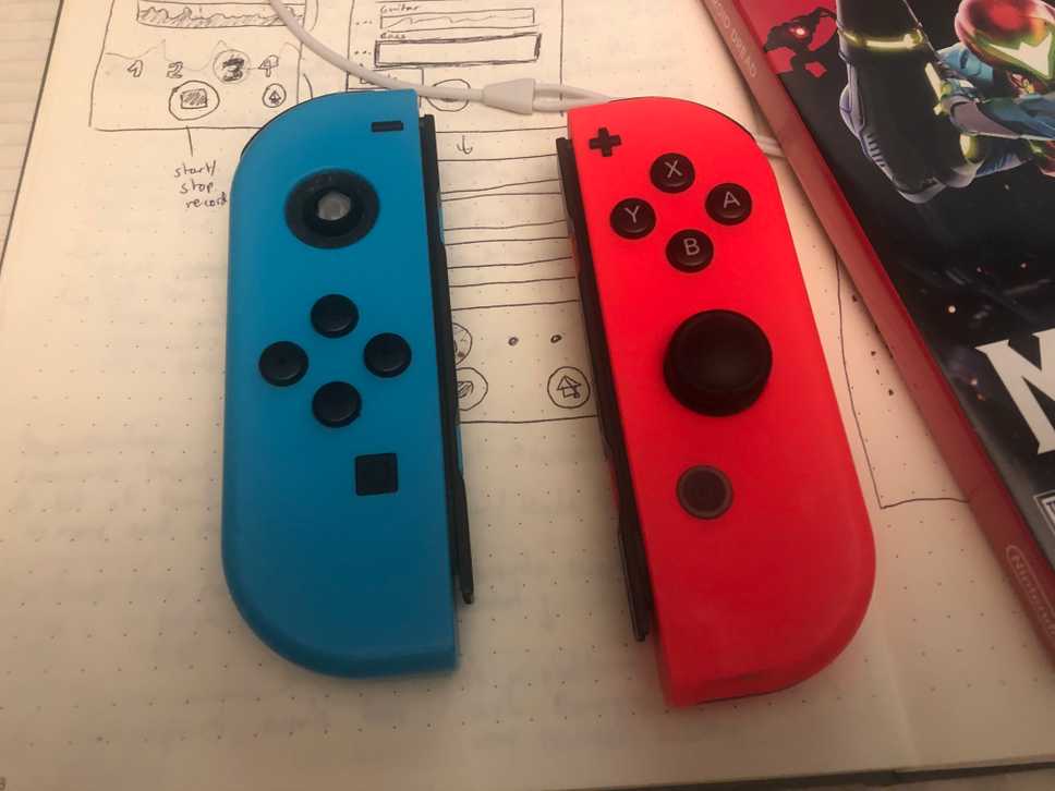 My shitty Joy-Cons (about 3 years old). The control stick on the left Joy-Con is completely detached, and the A and R buttons on the right Joy-Con suck.